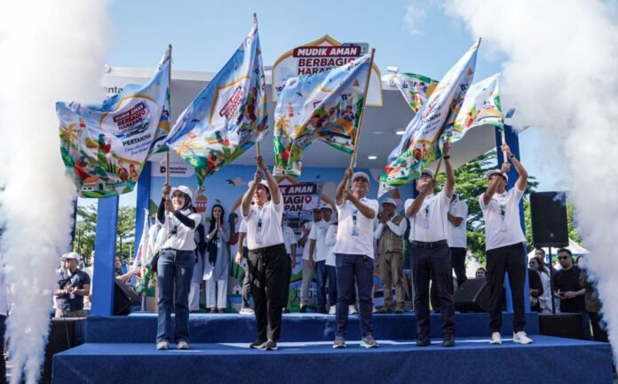 Pertamina Patra Niaga Berangkatkan Mitra Ojol Mudik Gratis Bareng MyPertamina
