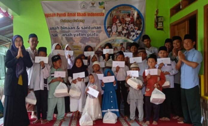 Ramadan Berbagi, Yayasan PADI Subang Salurkan Santunan untuk Anak Yatim dan Dhuafa