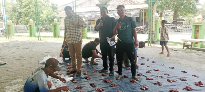 4 Kambing dan 1 Sapi Disembelih di Masjid Nurul Iman Dusun Gempolsari