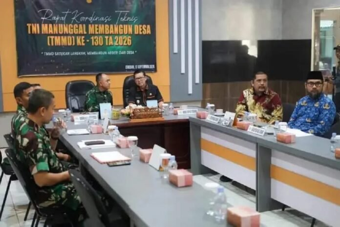 Desa Cupunagara Cisalak Subang Jadi Lokasi TMMD ke-130, Buka Jalan Baru 1,5 Kilometer